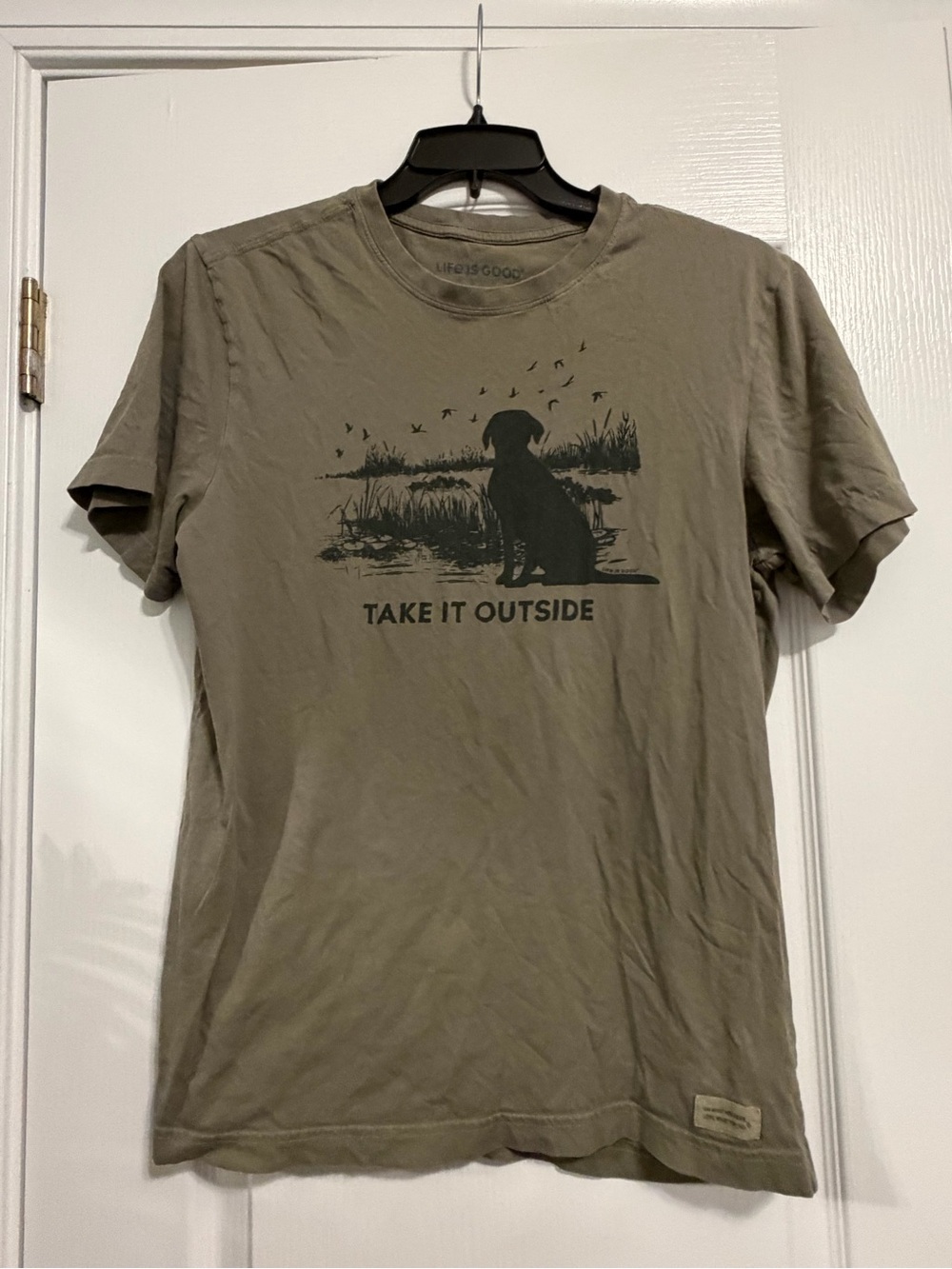 Life Is Good Olive Green 'Take It Outside' Graphic Tee